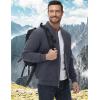 imageMAGCOMSEN Mens Bomber Jacket Casual Windproof Quilted Jacket Full Zip Windbreaker Winter Warm Varsity Jacket with PocketsDark Grey