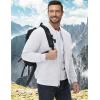 imageMAGCOMSEN Mens Bomber Jacket Casual Windproof Quilted Jacket Full Zip Windbreaker Winter Warm Varsity Jacket with PocketsWhite