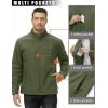 imageMAGCOMSEN Mens Lightweight Softshell Jacket Fleece Lined Tactical Waterproof Windbreaker Rain Jacket for Outdoor HikingArmy Green