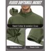imageMAGCOMSEN Mens Lightweight Softshell Jacket Fleece Lined Tactical Waterproof Windbreaker Rain Jacket for Outdoor HikingArmy Green