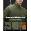 imageMAGCOMSEN Mens Lightweight Softshell Jacket Fleece Lined Tactical Waterproof Windbreaker Rain Jacket for Outdoor HikingArmy Green