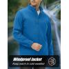 imageMAGCOMSEN Mens Lightweight Softshell Jacket Fleece Lined Tactical Waterproof Windbreaker Rain Jacket for Outdoor HikingBlue Green
