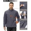 imageMAGCOMSEN Mens Lightweight Softshell Jacket Fleece Lined Tactical Waterproof Windbreaker Rain Jacket for Outdoor HikingDark Grey