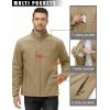 imageMAGCOMSEN Mens Lightweight Softshell Jacket Fleece Lined Tactical Waterproof Windbreaker Rain Jacket for Outdoor HikingKhaki