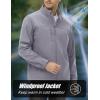 imageMAGCOMSEN Mens Lightweight Softshell Jacket Fleece Lined Tactical Waterproof Windbreaker Rain Jacket for Outdoor HikingLight Grey