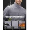 imageMAGCOMSEN Mens Lightweight Softshell Jacket Fleece Lined Tactical Waterproof Windbreaker Rain Jacket for Outdoor HikingLight Grey