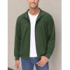 imageMAGCOMSEN Mens Track Jackets Lightweight FullZip Casual Coat Workout Running Athletic Active Jacket With PocketsArmy Green