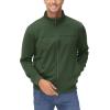 imageMAGCOMSEN Mens Track Jackets Lightweight FullZip Casual Coat Workout Running Athletic Active Jacket With PocketsArmy Green