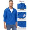 imageMAGCOMSEN Mens Track Jackets Lightweight FullZip Casual Coat Workout Running Athletic Active Jacket With PocketsBright Blue