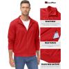 imageMAGCOMSEN Mens Track Jackets Lightweight FullZip Casual Coat Workout Running Athletic Active Jacket With PocketsTomato Red