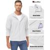 imageMAGCOMSEN Mens Track Jackets Lightweight FullZip Casual Coat Workout Running Athletic Active Jacket With PocketsWhite