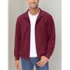 imageMAGCOMSEN Mens Track Jackets Lightweight FullZip Casual Coat Workout Running Athletic Active Jacket With PocketsWine Red