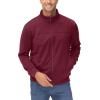 imageMAGCOMSEN Mens Track Jackets Lightweight FullZip Casual Coat Workout Running Athletic Active Jacket With PocketsWine Red
