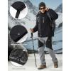 imageMAGCOMSEN Mens Winter Jacket Ski Snow Waterproof Fleece Coats Snowboard Warm Parka Raincoats with Hood 5 PocketsBlack