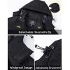 imageMAGCOMSEN Mens Winter Jacket Ski Snow Waterproof Fleece Coats Snowboard Warm Parka Raincoats with Hood 5 PocketsBlack