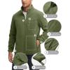 imageMAGCOMSEN Mens Winter Zip Up Polar Fleece Jacket Athletic Tactical Hiking Outdoor Jackets with 3 PocketsArmy Green