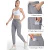 imageMAGCOMSEN Womens Hiking Cargo Pants Lightweight Quick Dry Water Resistant Jogger Zipper Pockets Outdoor Athletic CasualLight Grey
