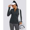 imageMAGCOMSEN Womens UPF 50 Athletic Jackets Full Zip Lightweight Workout Jacket SPF Sun Protection Shirts Hiking RunningBlack