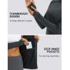 imageMAGCOMSEN Womens UPF 50 Athletic Jackets Full Zip Lightweight Workout Jacket SPF Sun Protection Shirts Hiking RunningBlack