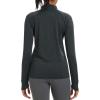 imageMAGCOMSEN Womens UPF 50 Athletic Jackets Full Zip Lightweight Workout Jacket SPF Sun Protection Shirts Hiking RunningBlack