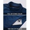 imageMAGCOMSEN Womens UPF 50 Athletic Jackets Full Zip Lightweight Workout Jacket SPF Sun Protection Shirts Hiking RunningDarkblue