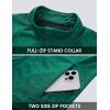 imageMAGCOMSEN Womens UPF 50 Athletic Jackets Full Zip Lightweight Workout Jacket SPF Sun Protection Shirts Hiking RunningGreen