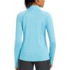 imageMAGCOMSEN Womens UPF 50 Athletic Jackets Full Zip Lightweight Workout Jacket SPF Sun Protection Shirts Hiking RunningLtblue