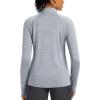 imageMAGCOMSEN Womens UPF 50 Athletic Jackets Full Zip Lightweight Workout Jacket SPF Sun Protection Shirts Hiking RunningLtgray