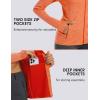 imageMAGCOMSEN Womens UPF 50 Athletic Jackets Full Zip Lightweight Workout Jacket SPF Sun Protection Shirts Hiking RunningOrange