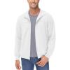 imageMAGCOMSEN Mens Track Jackets Lightweight FullZip Casual Coat Workout Running Athletic Active Jacket With PocketsWhite
