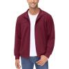 imageMAGCOMSEN Mens Track Jackets Lightweight FullZip Casual Coat Workout Running Athletic Active Jacket With PocketsWine Red
