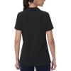 imageMAGCOMSEN Womens Golf Shirts Short Sleeve Polo Collared Tennis Shirt V Neck Quick Dry Sun Protection UPF 50Black