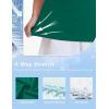 imageMAGCOMSEN Womens Golf Shirts Short Sleeve Polo Collared Tennis Shirt V Neck Quick Dry Sun Protection UPF 50Emerald Green