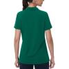 imageMAGCOMSEN Womens Golf Shirts Short Sleeve Polo Collared Tennis Shirt V Neck Quick Dry Sun Protection UPF 50Emerald Green