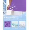 imageMAGCOMSEN Womens Golf Shirts Short Sleeve Polo Collared Tennis Shirt V Neck Quick Dry Sun Protection UPF 50Light Purple