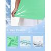 imageMAGCOMSEN Womens Golf Shirts Short Sleeve Polo Collared Tennis Shirt V Neck Quick Dry Sun Protection UPF 50Mint Green