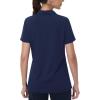 imageMAGCOMSEN Womens Golf Shirts Short Sleeve Polo Collared Tennis Shirt V Neck Quick Dry Sun Protection UPF 50Navy