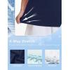imageMAGCOMSEN Womens Golf Shirts Short Sleeve Polo Collared Tennis Shirt V Neck Quick Dry Sun Protection UPF 50Navy