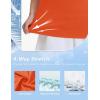 imageMAGCOMSEN Womens Golf Shirts Short Sleeve Polo Collared Tennis Shirt V Neck Quick Dry Sun Protection UPF 50Orange