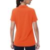 imageMAGCOMSEN Womens Golf Shirts Short Sleeve Polo Collared Tennis Shirt V Neck Quick Dry Sun Protection UPF 50Orange