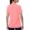 imageMAGCOMSEN Womens Golf Shirts Short Sleeve Polo Collared Tennis Shirt V Neck Quick Dry Sun Protection UPF 50Pink