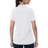imageMAGCOMSEN Womens Golf Shirts Short Sleeve Polo Collared Tennis Shirt V Neck Quick Dry Sun Protection UPF 50White