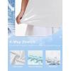 imageMAGCOMSEN Womens Golf Shirts Short Sleeve Polo Collared Tennis Shirt V Neck Quick Dry Sun Protection UPF 50White