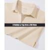 imageMAGCOMSEN Womens Polo Shirts Long Sleeve Cotton Collared T Shirt Golf Shirt Business Casual Tee Uniform Tops 3ButtonKhaki