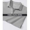 imageMAGCOMSEN Womens Polo Shirts Long Sleeve Cotton Collared T Shirt Golf Shirt Business Casual Tee Uniform Tops 3ButtonLight Gray