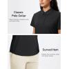 imageMAGCOMSEN Womens Polo Shirts Short Sleeve UPF 50 Golf Collared Shirt for Work Quick Dry Tennis Top Moisture WickBlack