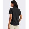 imageMAGCOMSEN Womens Polo Shirts Short Sleeve UPF 50 Golf Collared Shirt for Work Quick Dry Tennis Top Moisture WickBlack