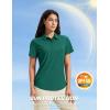 imageMAGCOMSEN Womens Polo Shirts Short Sleeve UPF 50 Golf Collared Shirt for Work Quick Dry Tennis Top Moisture WickEmerald Green