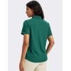 imageMAGCOMSEN Womens Polo Shirts Short Sleeve UPF 50 Golf Collared Shirt for Work Quick Dry Tennis Top Moisture WickEmerald Green