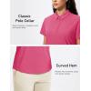 imageMAGCOMSEN Womens Polo Shirts Short Sleeve UPF 50 Golf Collared Shirt for Work Quick Dry Tennis Top Moisture WickHot Pink